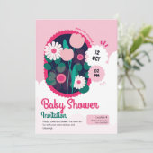 Einladung zur Blumendusche (Stehend Vorderseite)