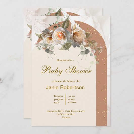 Einladung zur Blumendusche (Vorne/Hinten)