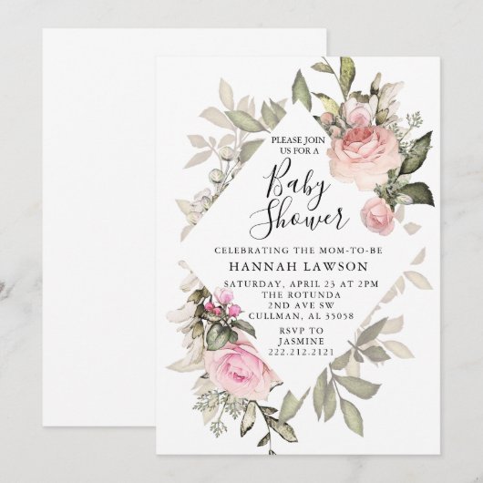 Einladung zur Blumendusche (Vorne/Hinten)