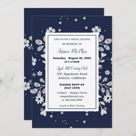 Einladung zur Blumendusche (Vorne/Hinten)