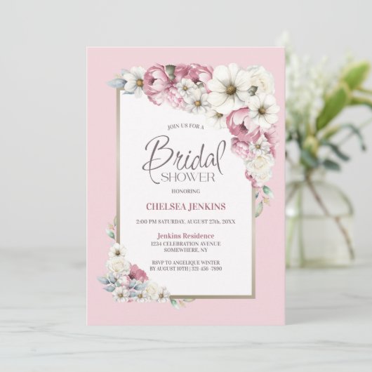 Einladung zur Blumendusche (Stehend Vorderseite)