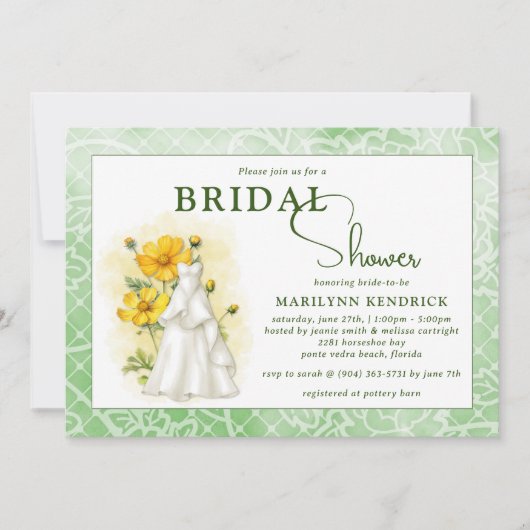 Einladung zur Blumendusche (Vorderseite)