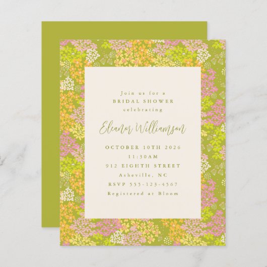 Einladung zur Blumendusche (Vorne/Hinten)