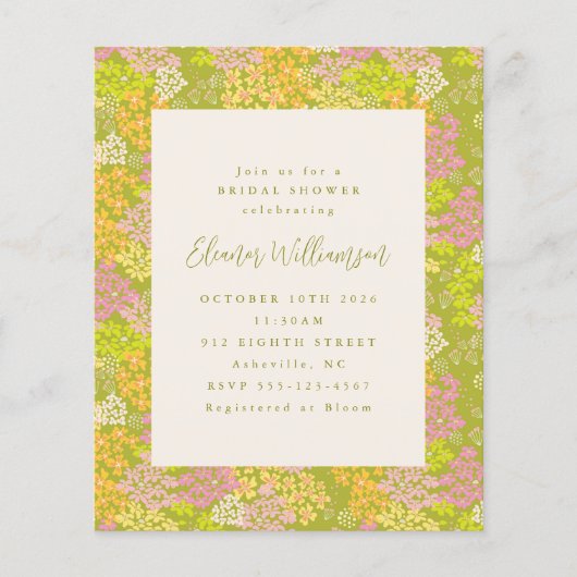 Einladung zur Blumendusche (Vorderseite)