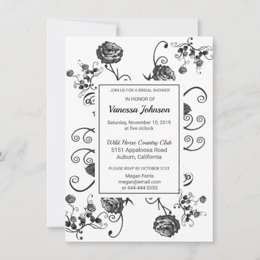 Einladung zur Blumendusche (Vorderseite)