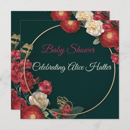 Einladung zur Blumendusche (Vorne/Hinten)