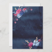 Einladung zur Blumendusche der Marine Chalkboard (Rückseite)