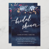 Einladung zur Blumendusche der Marine Chalkboard (Vorne/Hinten)