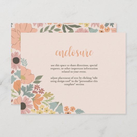 Einladung zur Blumendusche Einlage (Vorne/Hinten)