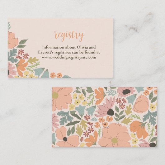 Einladung zur Blumendusche Einlage (Vorne/Hinten)