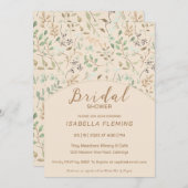 Einladung zur Blumendusche in malerischer Farbe (Vorne/Hinten)