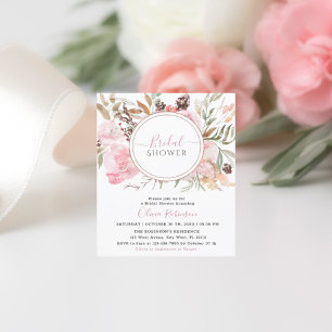 Einladung zur Blumendusche in Rosa