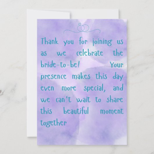 Einladung zur Blumendusche - Lily und Pansy (Rückseite)