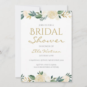 Einladung zur Blumendusche von Elfenbein, Hochzeit