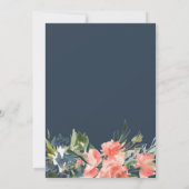 Einladung zur Blumendusche von Navy Coral (Rückseite)