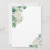 Einladung zur Blumendusche "White Rose" (Rückseite)