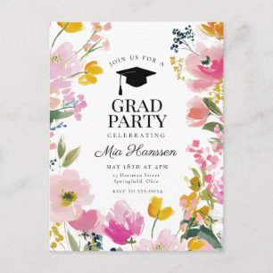 Einladung zur Blumengraduationsparty