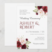 Einladung zur Blumenhochzeit (Vorne/Hinten)