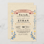 Einladung zur Blumenhochzeit (Vorne/Hinten)