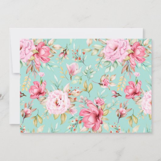 Einladung zur Blumenhochzeit (Rückseite)