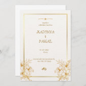 Einladung zur Blumenhochzeit (Vorne/Hinten)