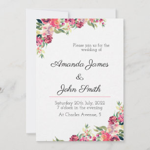 Einladung zur Blumenhochzeit