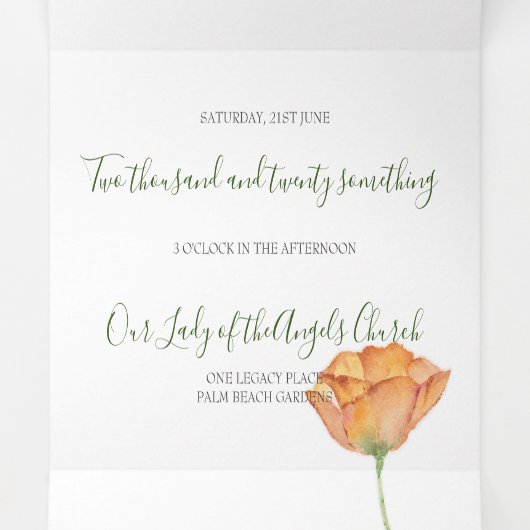 Einladung zur Blumenhochzeit (Innenseite Mitte)