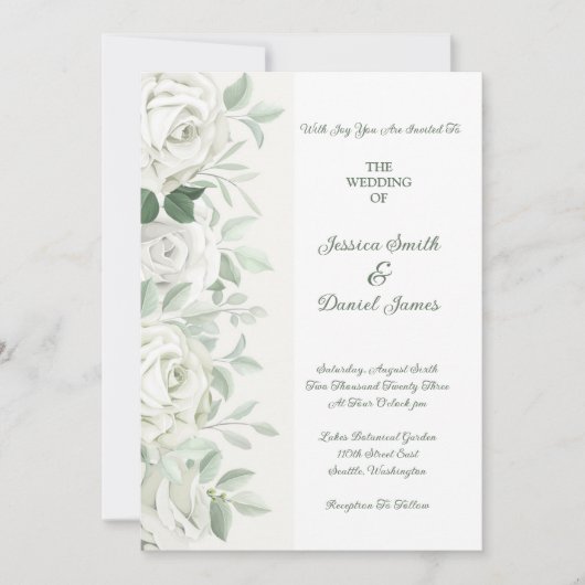 Einladung zur Blumenhochzeit (Vorderseite)