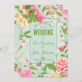 Einladung zur Blumenhochzeit (Vorne/Hinten)