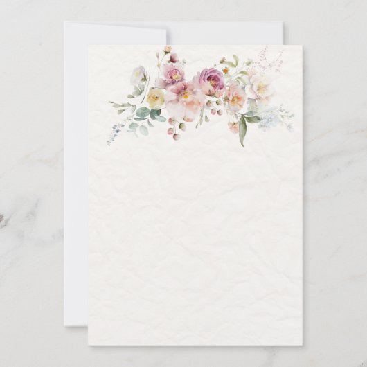 Einladung zur Blumenhochzeit (Rückseite)