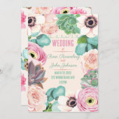 Einladung zur Blumenhochzeit (Vorne/Hinten)