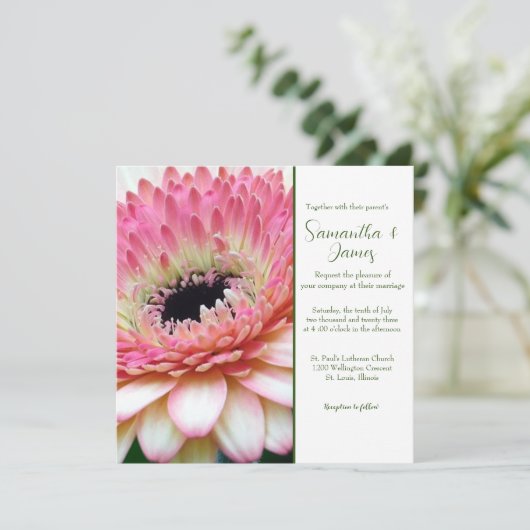 Einladung zur Blumenhochzeit (Stehend Vorderseite)