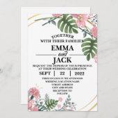 Einladung zur Blumenhochzeit (Vorne/Hinten)