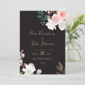 Einladung zur Blumenhochzeit (Stehend Vorderseite)