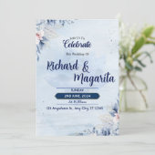 Einladung zur Blumenhochzeit (Stehend Vorderseite)