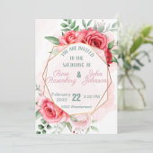 Einladung zur Blumenhochzeit (Stehend Vorderseite)