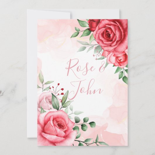 Einladung zur Blumenhochzeit (Rückseite)