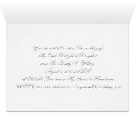 Einladung zur Blumenhochzeit (Innenansicht Horizontal (Unten))