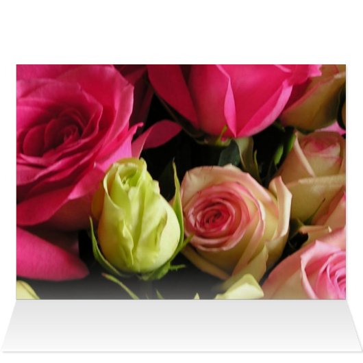 Einladung zur Blumenhochzeit (Innenansicht Horizontal (Oben))