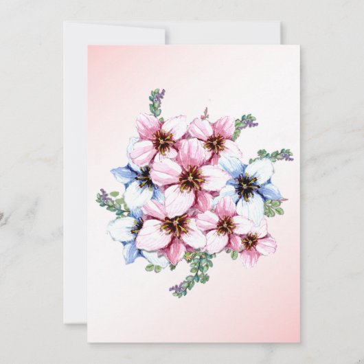 Einladung zur Blumenhochzeit (Rückseite)