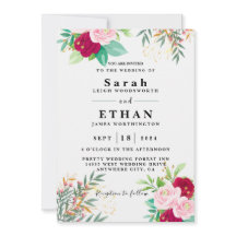 Einladung zur Blumenhochzeit