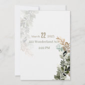 Einladung zur Blumenhochzeit (Rückseite)