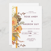 Einladung zur Blumenhochzeit, digitale Einladungsk (Vorne/Hinten)