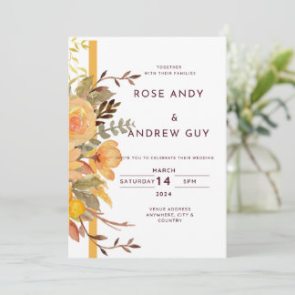 Einladung zur Blumenhochzeit, digitale Einladungsk