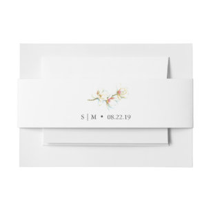 Einladung zur Blumenhochzeit Einladungsbanderole