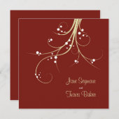 Einladung zur Blumenhochzeit - Elegant und einfach (Vorne/Hinten)