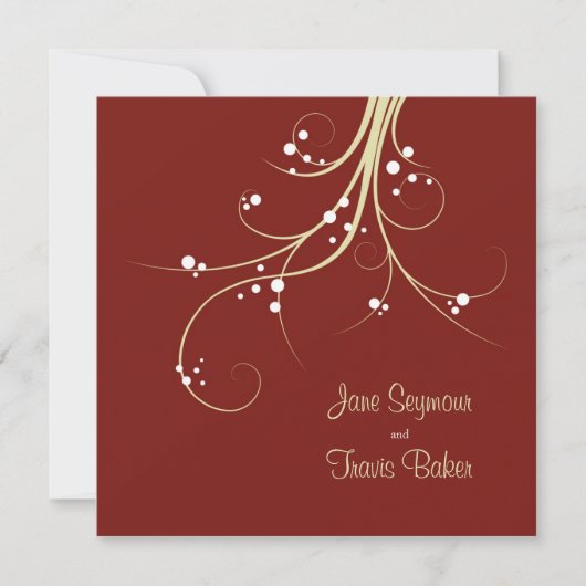 Einladung zur Blumenhochzeit - Elegant und einfach (Vorderseite)