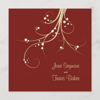 Einladung zur Blumenhochzeit - Elegant und einfach