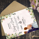 Einladung zur Blumenhochzeit | Elegante Wasserfarb