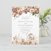 Einladung zur Blumenhochzeit im Herbst (Stehend Vorderseite)